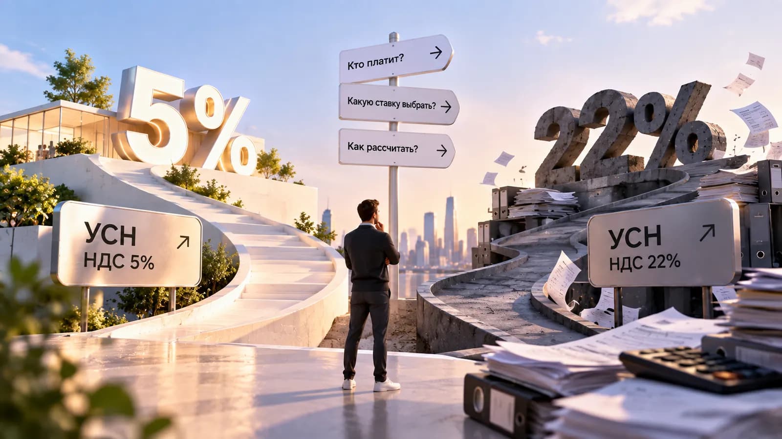 НДС на УСН в 2026 году: кто платит, ставка 5% или 22% и расчёт